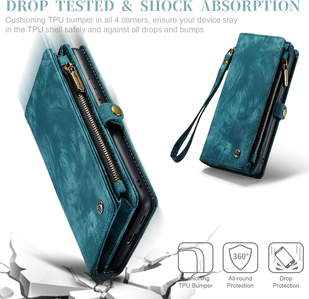 UFinetech Samsung A53 Hülle, Stossfeste TPU Leder Flip Tasche Samsung Galaxy A53 5G Handyhülle, Magn