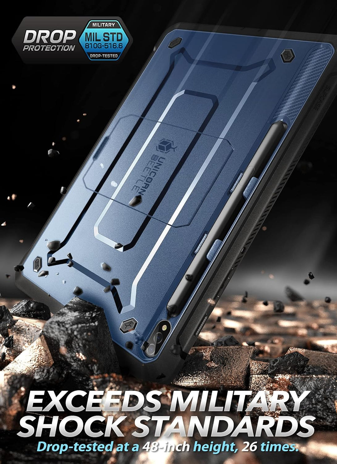SUPCASE Hülle für Samsung Galaxy Tab S7 FE 12.4 Zoll 2021 Bumper Case 360 Grad Schutzhülle Robust Co