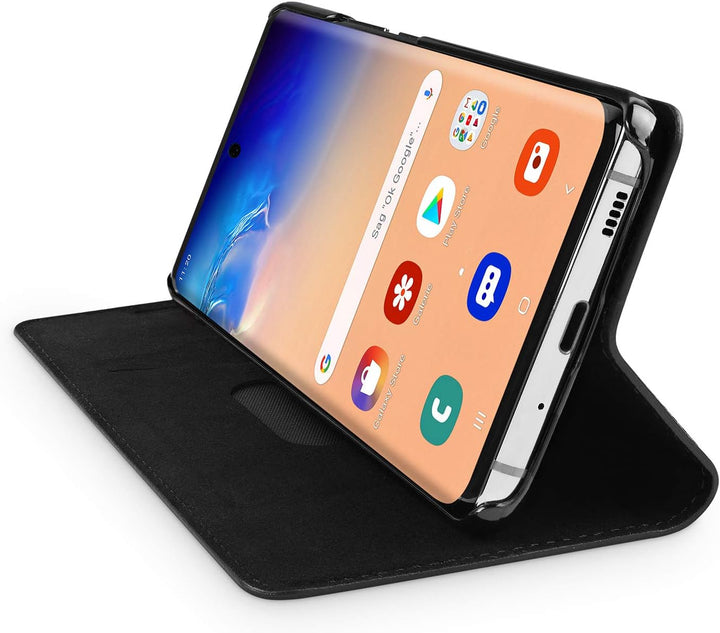 WIIUKA Echt Ledertasche - TRAVEL - Hülle für Samsung Galaxy S20 Ultra, mit Kartenfach, extra Dünn, T