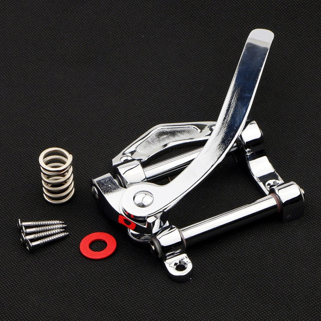 Pxyelec Gitarre Vibrato Saitenhalter Tremolo, Flat Top Body Tremolo Einheit Vibrato Bridge für Tele,