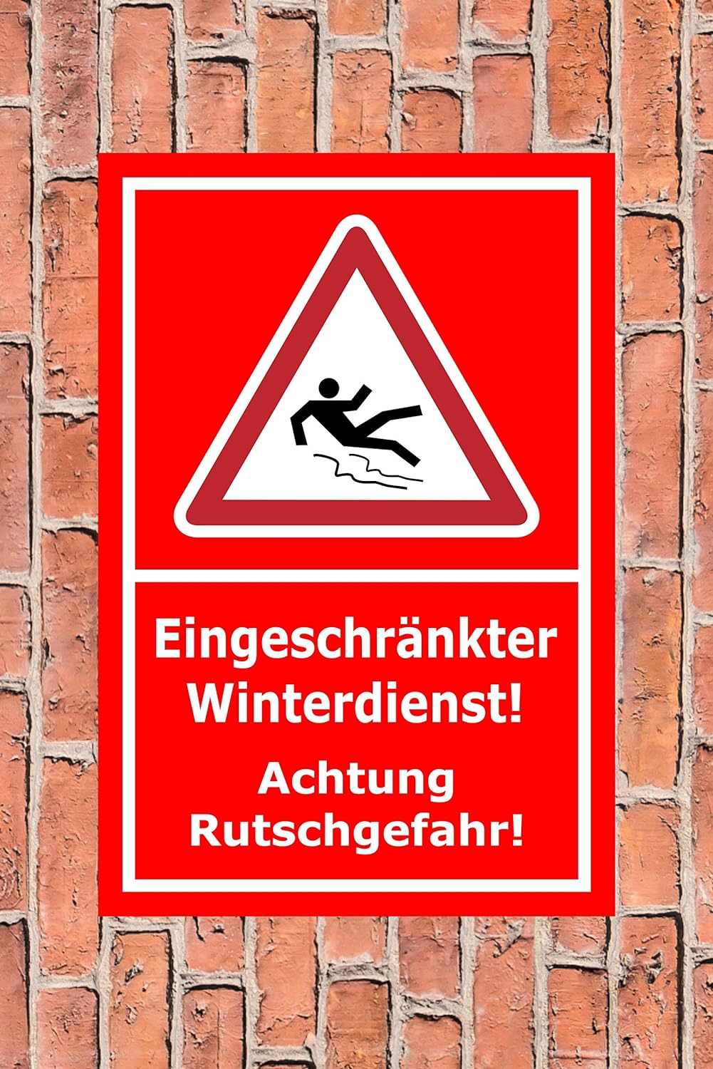 Melis Folienwerkstatt Schild Eingeschränkter Winterdienst - 60x40cm - Bohrlöcher - 3mm Aluverbund –