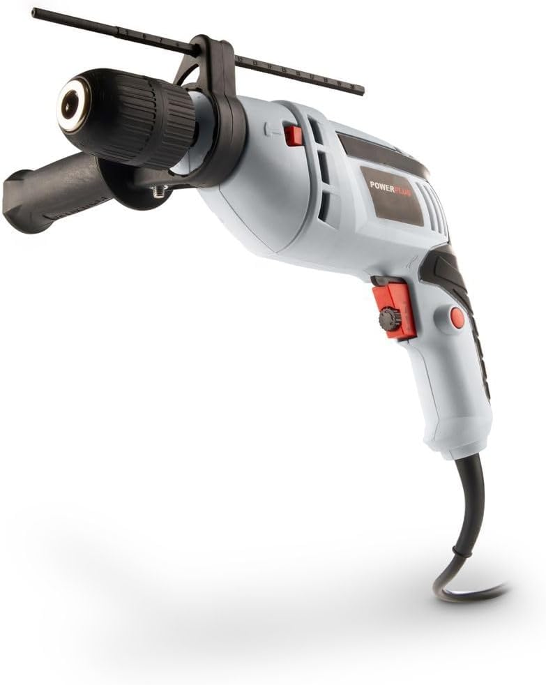 Powerplus Elektro-Schlagbohrmaschine POWC10200-2 in 1: (Schlag-) Bohren, 600 W Bohrmaschine, Links-R