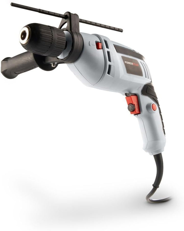 Powerplus Elektro-Schlagbohrmaschine POWC10200-2 in 1: (Schlag-) Bohren, 600 W Bohrmaschine, Links-R