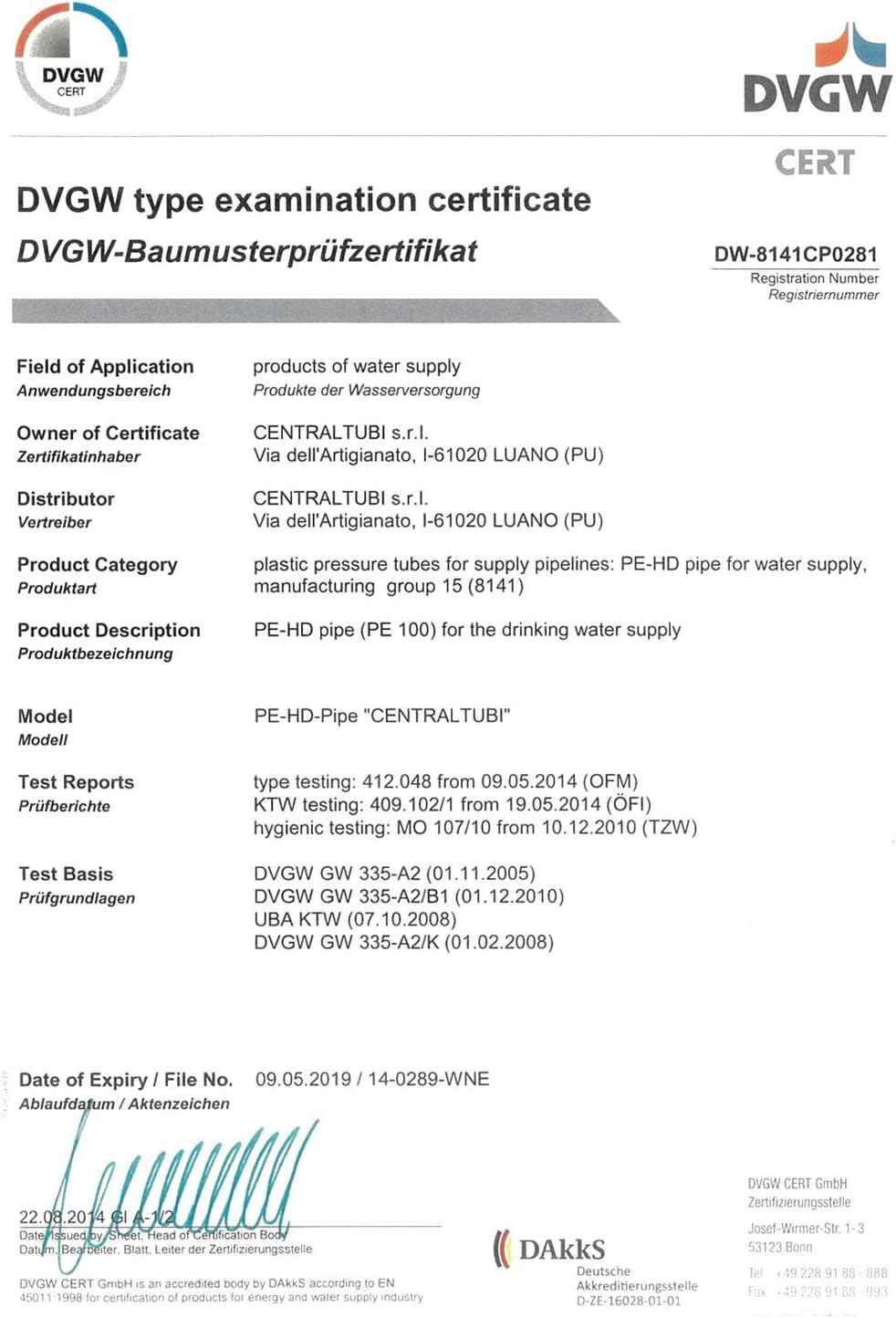 Stabilo-Sanitaer 25 m PE 100 HD Rohr 3/4 Zoll 25 x 2,3 mm PN16 flexible HDPE/Wasserleitung/Trinkwass