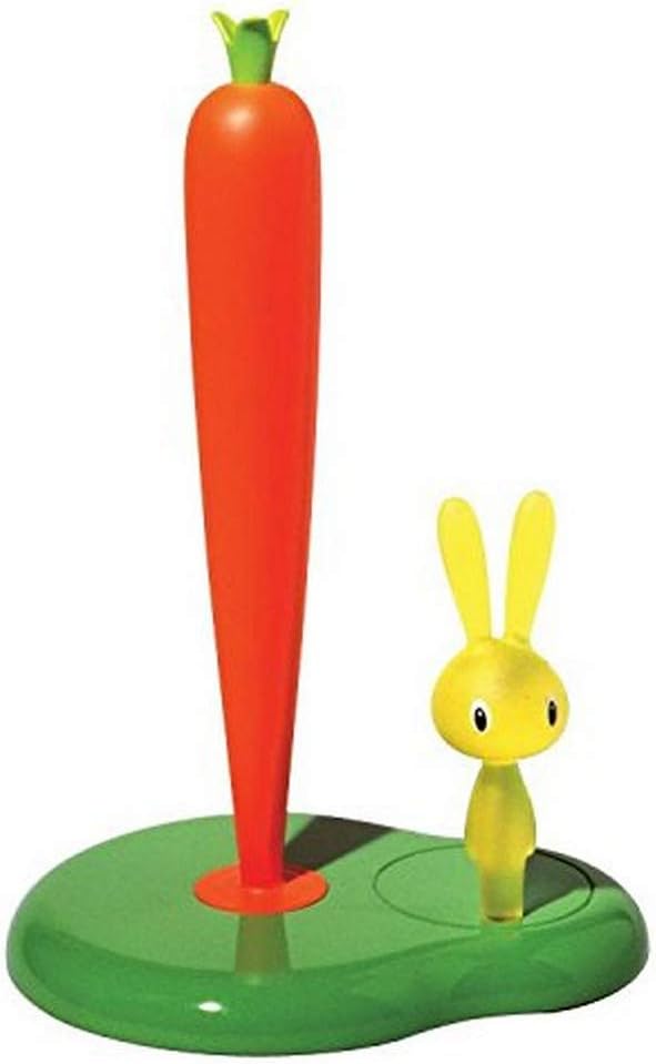 Alessi "BUNNY & CARROT" Küchenrollenhalter aus thermoplastischem Harz, grün, 29,4cm, Grün