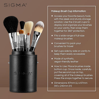 Sigma Beauty Make Me Classy Makeup Brush Set 7 - Tragbare Pinsel Set für Foundation, Puder, Konturen