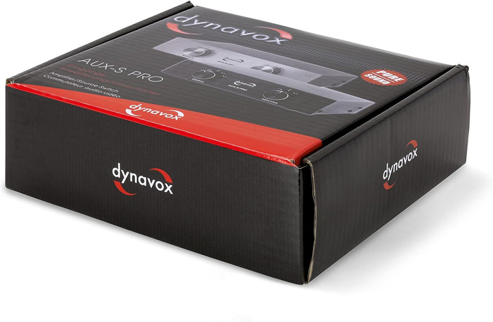 Dynavox AUX-S PRO, Eingangs-Erweiterungs-Umschalter mit 5 Cinch-Eingängen, Anschlüsse für Zwei Stere