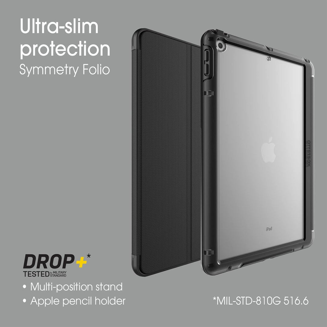 OtterBox Symmetry Folio Hülle für iPad 10,2" (7. gen 2019 / 8. gen 2020 / 9. gen 2021), stossfeste,