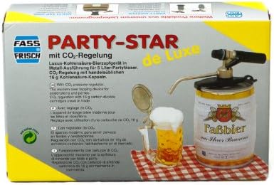 Kohlensäure Zapfanlage"Party-Star de Luxe" mit CO²-Regelung - Bierzapfanlage Bierzapfgerät für 5 L F