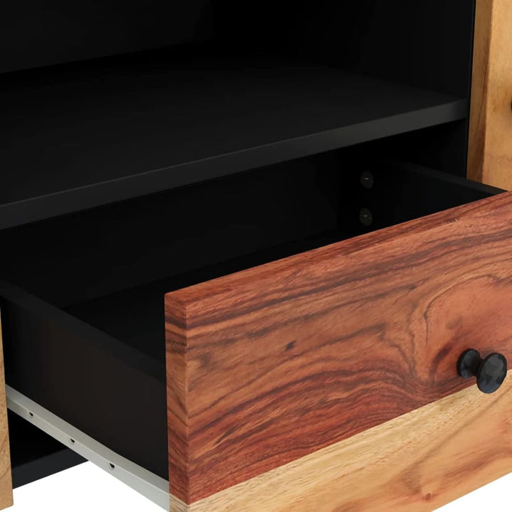 Tidyard TV Schrank Lowboard Fernsehschrank TV Tisch Beistellschrank HiFi-Schrank Massivholz Akazie &