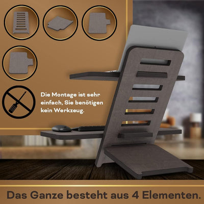 Stehschreibtisch Aufsatz | Stehpulte | Stehpult Holz | Laptopständer | Ständer | Stehtisch Aufsatz |