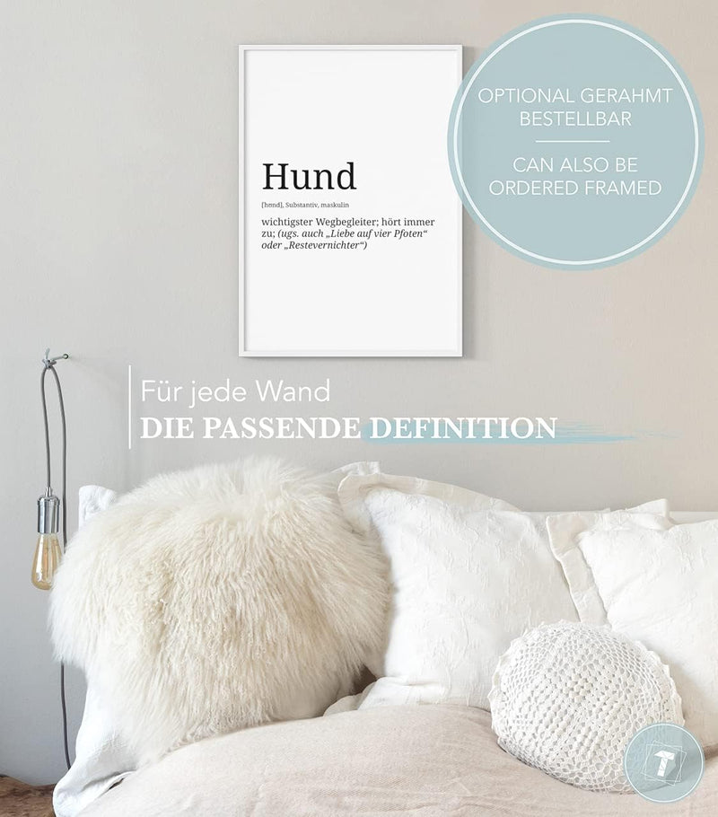 Papierschmiede® Definition: Hund, DIN A1 (59x84 cm), XXL Poster für Wohnzimmer, Schlafzimmer, Küche,