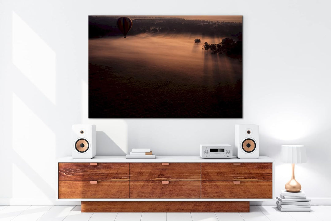 deyoli friedliche Landschaft in Afrika im Format: 80x60 als Leinwandbild, Motiv fertig gerahmt auf E