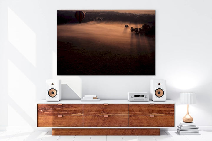 deyoli friedliche Landschaft in Afrika im Format: 80x60 als Leinwandbild, Motiv fertig gerahmt auf E