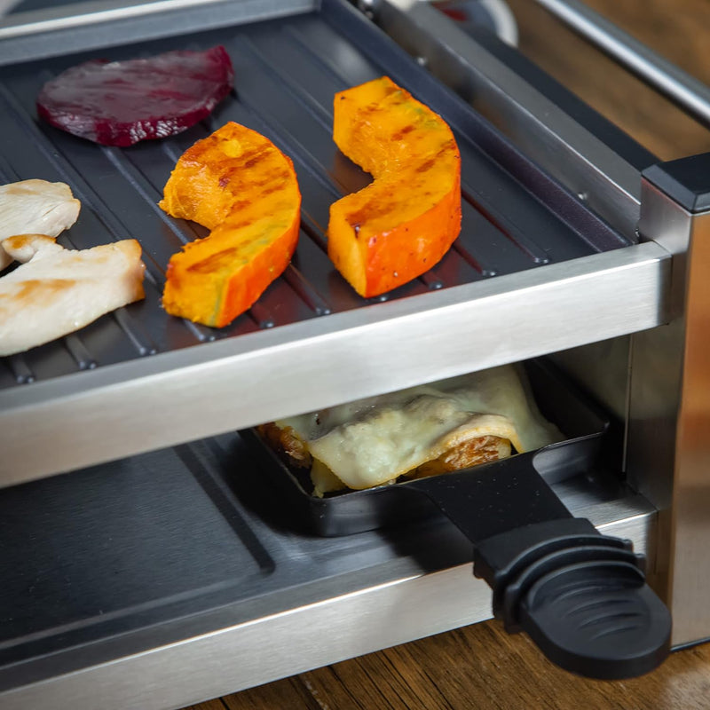 Küchenprofi Raclette TASTE4 , Raclette 4 Personen, Antihaftbeschichtete Grillplatte beidseitig verwe