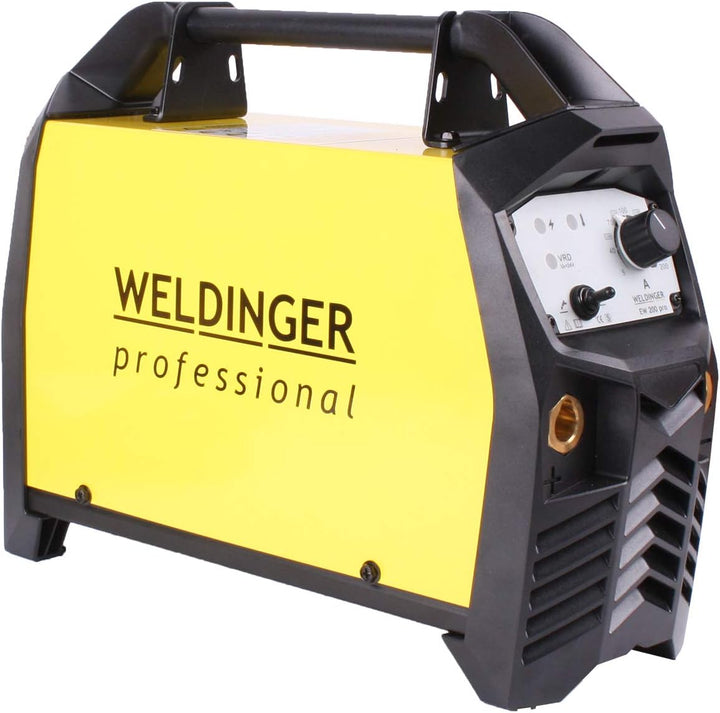 WELDINGER Elektroden-Schweissinverter EW 200 'pro' 200A profitauglich 4 m Kabel (ED 100% bei 4 mm El