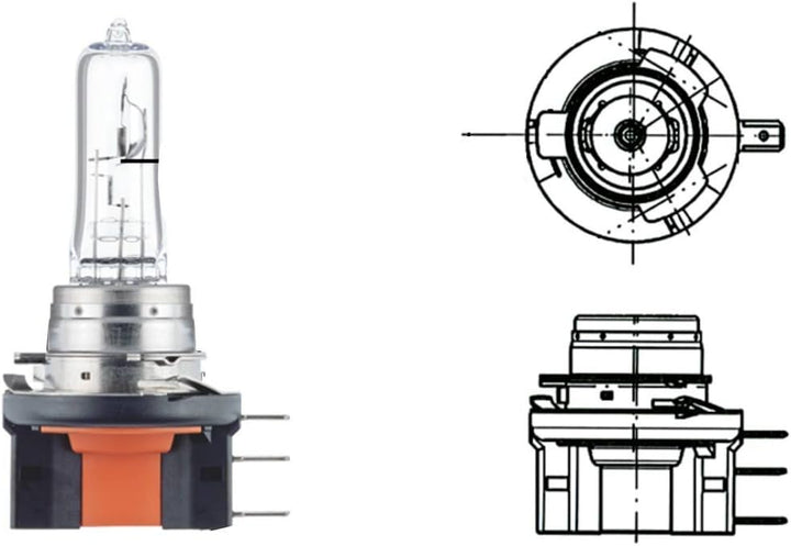HELLA - Glühlampe - H15 - Heavy Duty - 24V - 60/20W - Sockelausführung: PGJ23t-1 - Schachtel - Menge