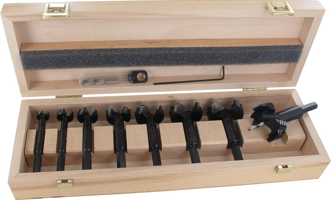 FAMAG Bormax 2.0 prima Staketenbohrersatz 8-teilig WS D=15,20,25,30,35,40,45,50mm im Holzkasten Satz