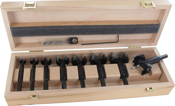 FAMAG Bormax 2.0 prima Staketenbohrersatz 8-teilig WS D=15,20,25,30,35,40,45,50mm im Holzkasten Satz