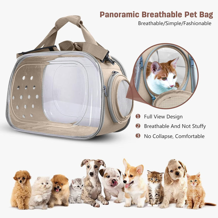 PETCUTE Transportbox für Hunde und Katzen,Faltbar und Waschbar,Hundetasche Tragetasche für Katze Kle