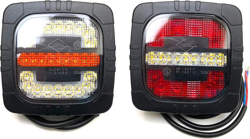 MelTruck® LED Positionsleuchte mit Blinker + Rückleuchte E9 für Anhänger Traktor Schlepper SET