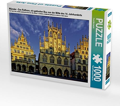 CALVENDO Puzzle Münster - Das Rathaus, EIN gotischer BAU aus der Mitte des 14. Jahrhunderts 1000 Tei