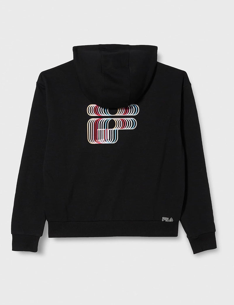 FILA Mädchen Stralen Graphic Logo Hooded Sweat Kapuzenjacke 158-164 Schwarz, 158-164 Schwarz