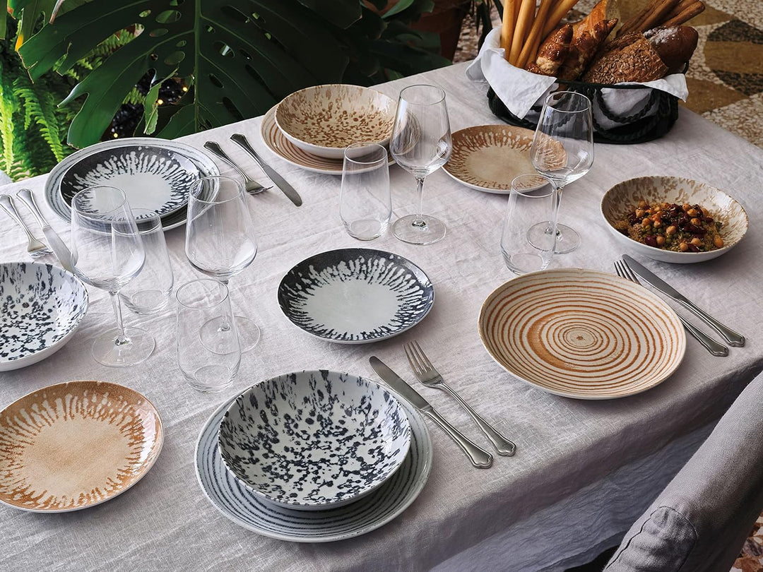 Tognana Goblin Tafelservice 12-teilig Made in Italy, Mehrfarbig