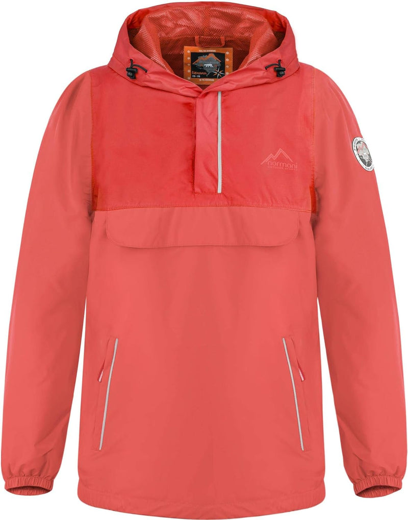 Kinder Sommerjacke mit Netzfutter atmungsaktiver Windbreaker Regenjacke mit Kapuze - wasserdichter A