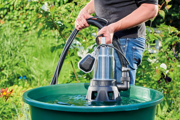 Pontec 87060 PondoDrain Mud 15000 - grausilberne Entwässerungspumpe für Baustellen, Teiche oder Kell