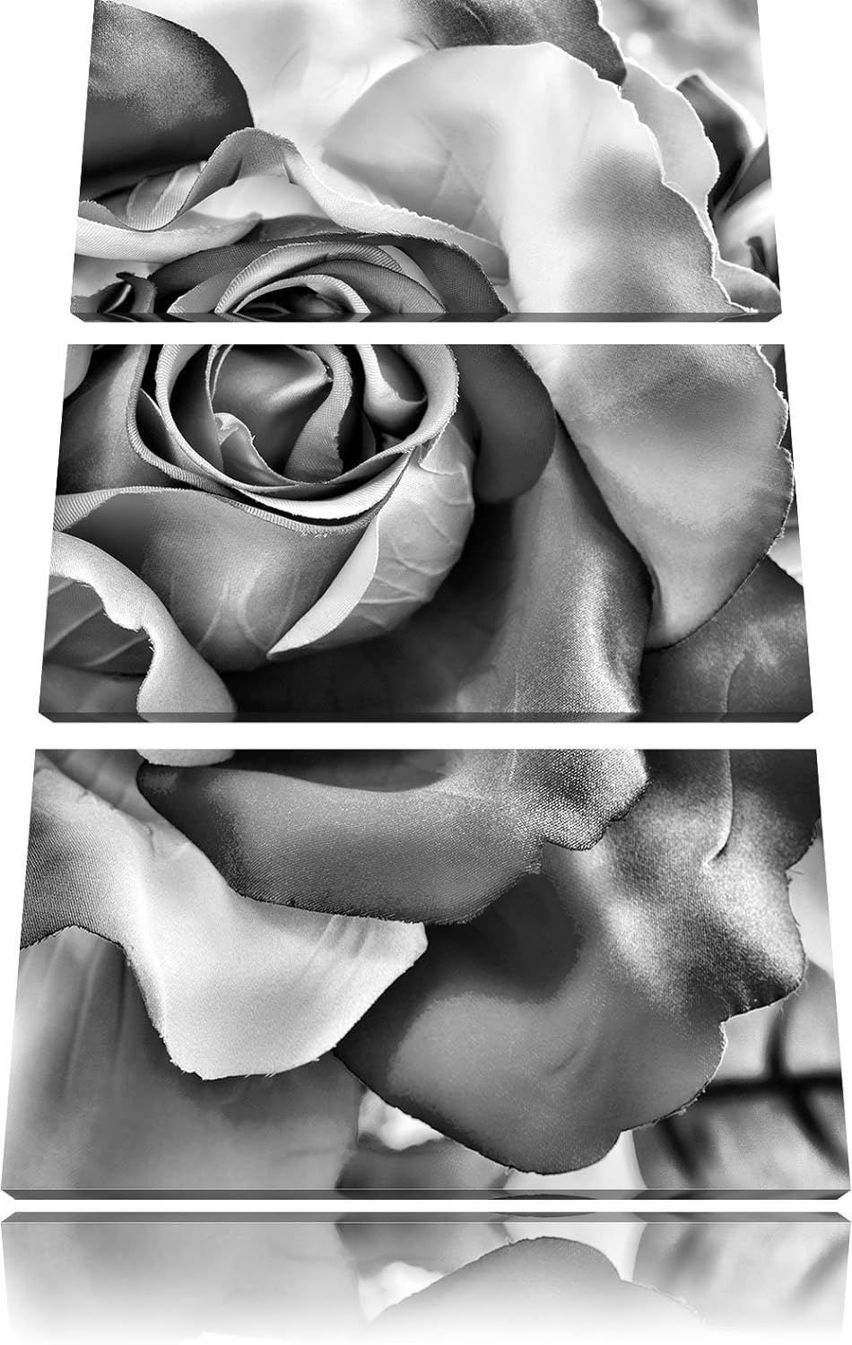 Pixxprint Bunte Rosen als Leinwandbild/Grösse: 3 Teilig (120x80) cm/Wandbild/Kunstdruck/fertig bespa