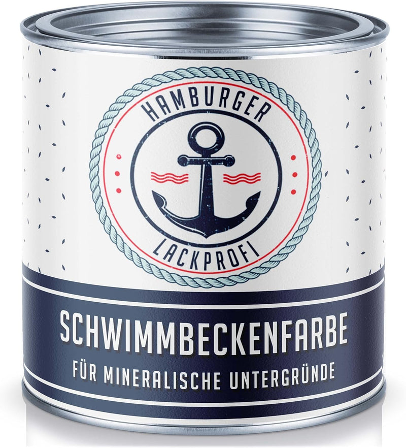 Schwimmbeckenfarbe SEIDENMATT Staubgrau RAL 7037 Grau für Beton Poolfarbe Schwimmbadfarbe Schwimmbec