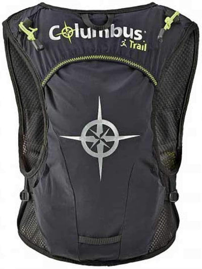 COLUMBUS Trail Vest 5L - Trinkweste in Schwarz für Trinkreservoirs oder andere Ausrüstung. Reflektie