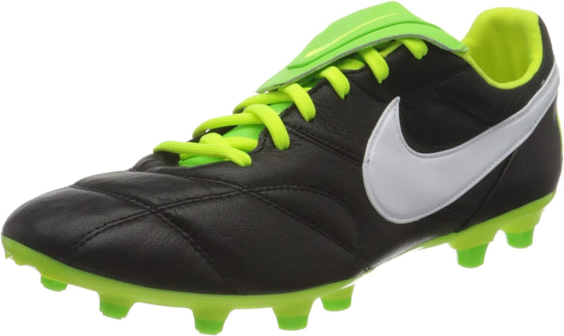 Nike Herren Premier II (FG) Football Shoe 38.5 EU Black White Volt Electric Gree, 38.5 EU Black Whit