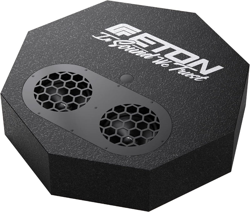 ETON Res 5 Flat: Flacher Aktiv-Subwoofer für die Reserverad-Mulde, Bassreflex Bassbox mit 2 x 5“ (2