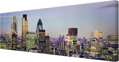 Bilderwelten Leinwandbild - London City - Panorama Quer, 40cm x 120cm, 40cm x 120cm