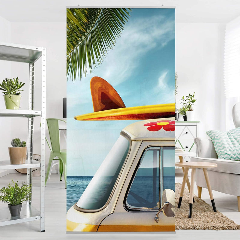 Raumteiler Ab in den Urlaub 250x120cm inkl. transparenter Halterung 250x120cm incl. transparent hang