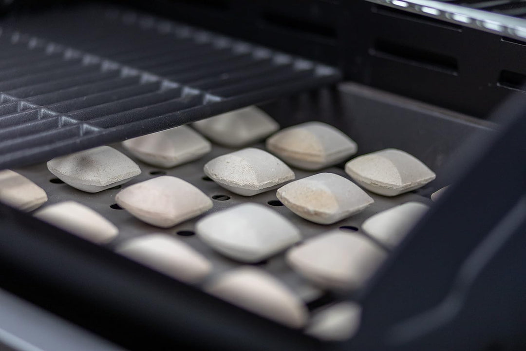 Campingaz 205636 Grill Keramik-Briketts,beige & Original Lavasteine, für Lavasteingrillgeräte, Stein