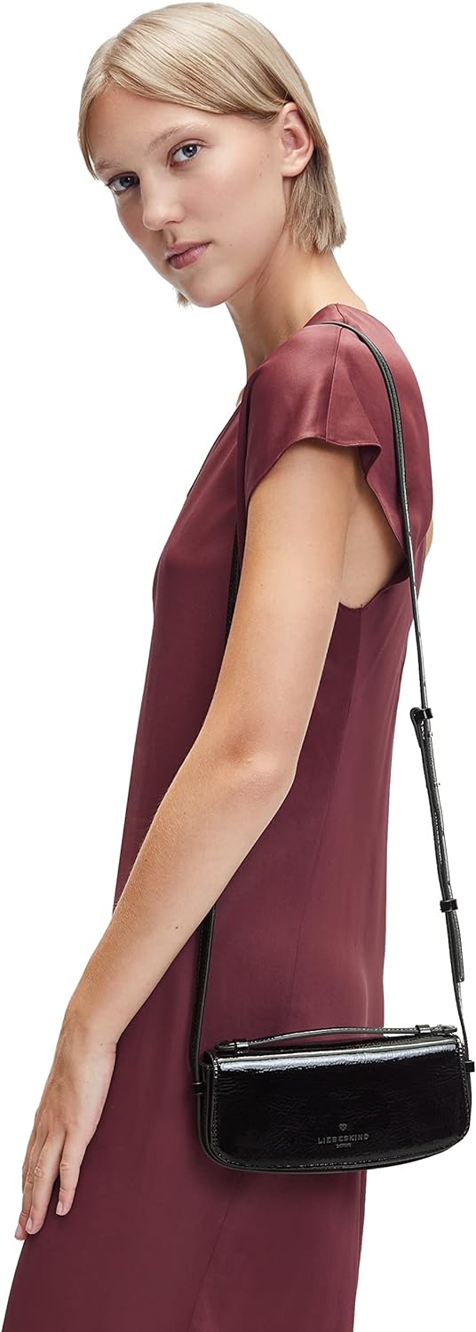 Liebeskind Berlin SADIE NAPLACK Crossbody, Extra Small (HxBxT 10cm x 21cm x 4cm), Black