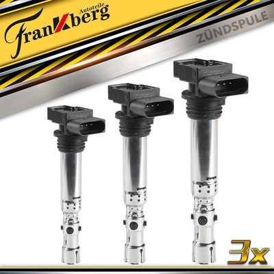 Frankberg 3x Zündspule Kompatibel mit Ibiza III 6L1 2007-2008 Fabia I 6Y2 2001-2007 Fabia I 6Y3 2002