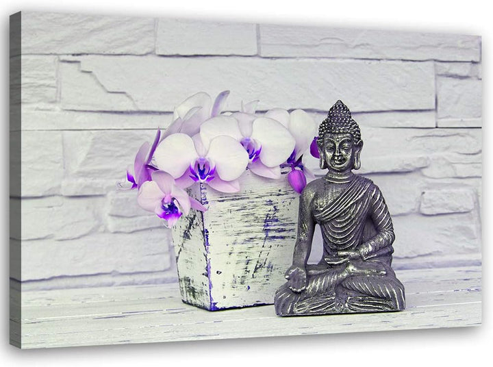Leinwandbild XXL Zen Wandbild Kunst Orchidee Weiss 120x80 cm M14697 120x80 cm, M14697 120x80 cm