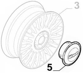 4x ORIGINAL Fiat Nabendeckel Felgendeckel 500 (312_) mit 15 Zoll Felgen 51877477