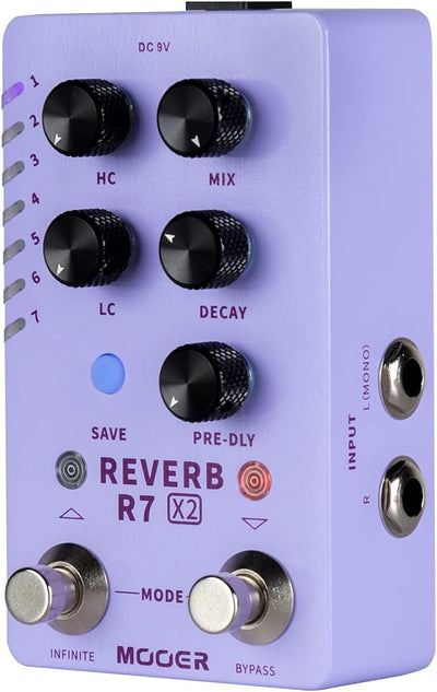 Mooer R7 X2 Reverb - Digital Reverb Pedal