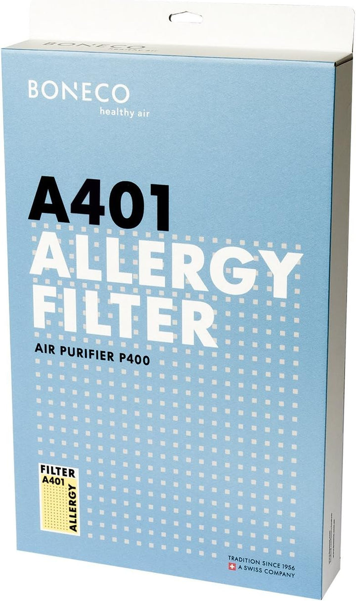 BONECO Allergiefilter A401 - Ersatzfilter für den Luftreiniger P400 - reduziert 99% der Allergene -