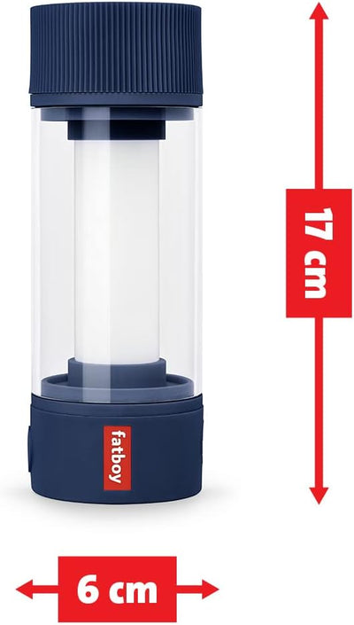Fatboy® Tjoepke in Grau Blau | Aufladbare LED-Outdoor-Lampe | Dimmbare LED-Tischlampe mit Akku
