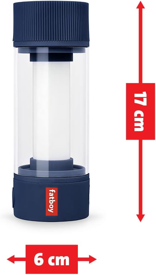 Fatboy® Tjoepke in Grau Blau | Aufladbare LED-Outdoor-Lampe | Dimmbare LED-Tischlampe mit Akku