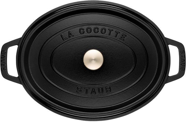 STAUB Gusseisen Bräter/Cocotte, Oval 17 cm, 1 L, Aromaregen Funktion, Für alle Herdarten geeignet, S