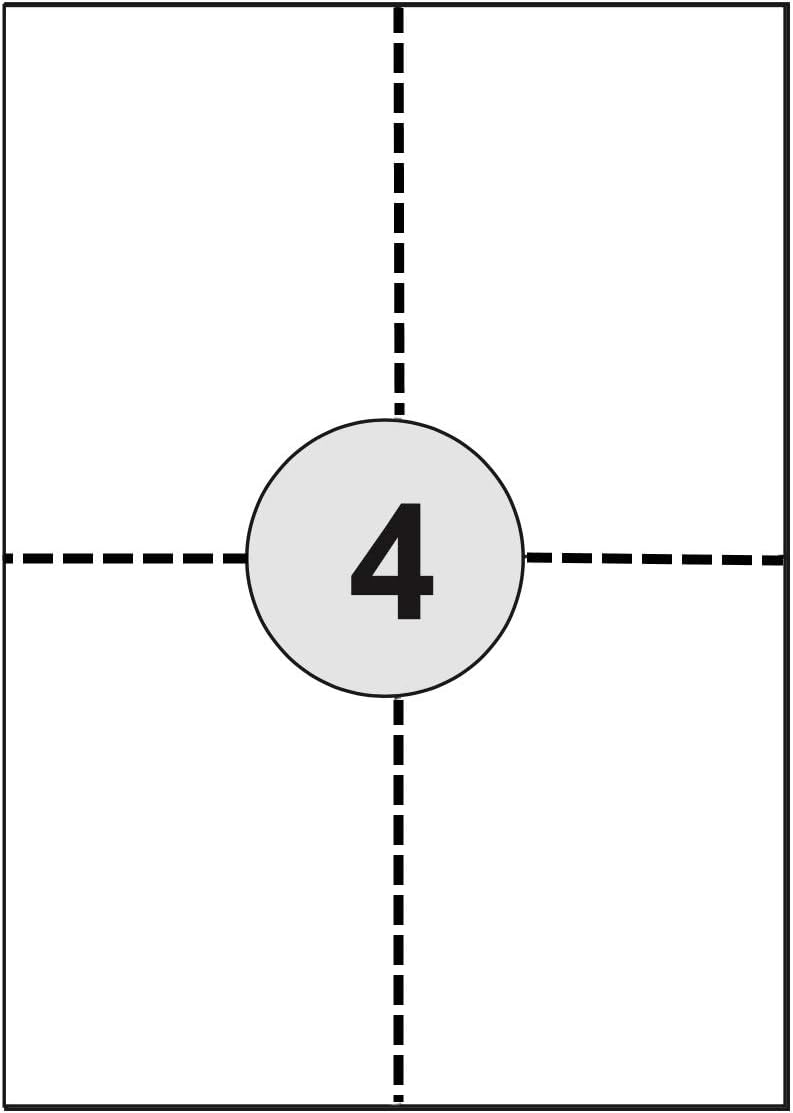 2.000 Etiketten 105 x 148 mm perforiert und selbstklebend auf DIN A4 Bögen (2x2 Etiketten DIN A6) -