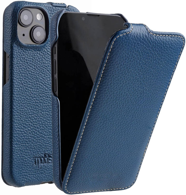 Mobiskin Hülle passend für Apple iPhone 14 Plus (6,7 Zoll), Handyhülle mit beschichtetem Leder, Case