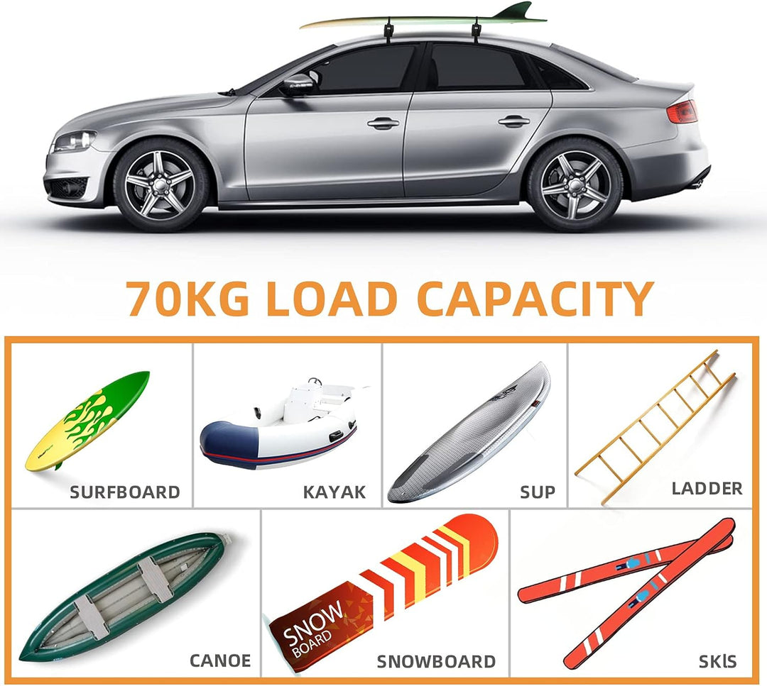 Weiche Gepäckträger Dachgepäckträger - Universal Auto Gepäckträger Pad für Kajak Surfboard Kanu Snow